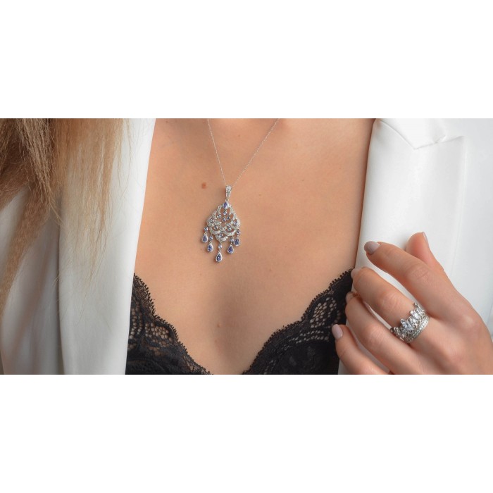 Sky Jewelry Кольцо серебряное Корона с камнями Гошенит (берилл)