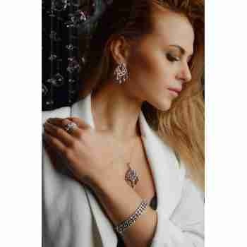 Sky Jewelry Кольцо серебряное Корона с камнями Гошенит (берилл)