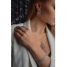 Sky Jewelry Кольцо серебряное Корона с камнями Гошенит (берилл)