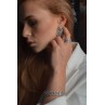 Sky Jewelry Кольцо серебряное Корона с камнями Гошенит (берилл)
