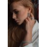 Sky Jewelry Кольцо серебряное Корона с камнями Гошенит (берилл)