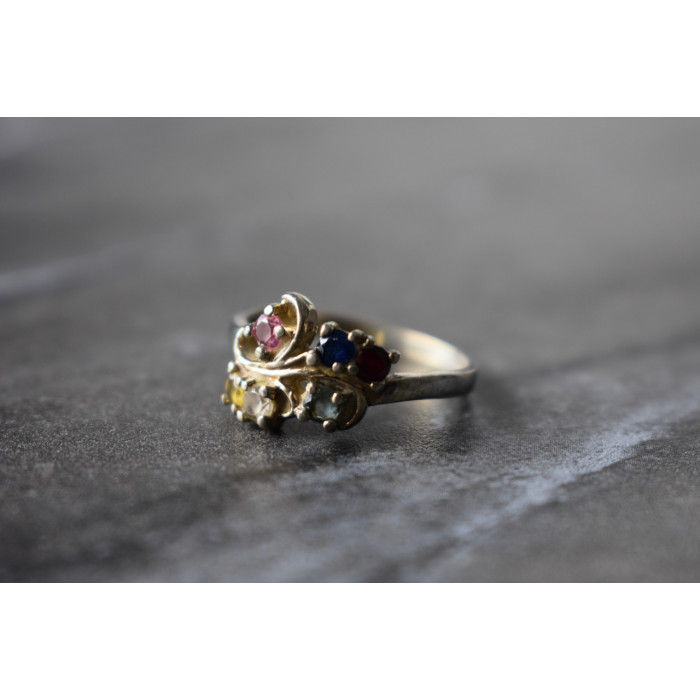 Sky Jewelry Серебряное кольцо с натуральными камнями