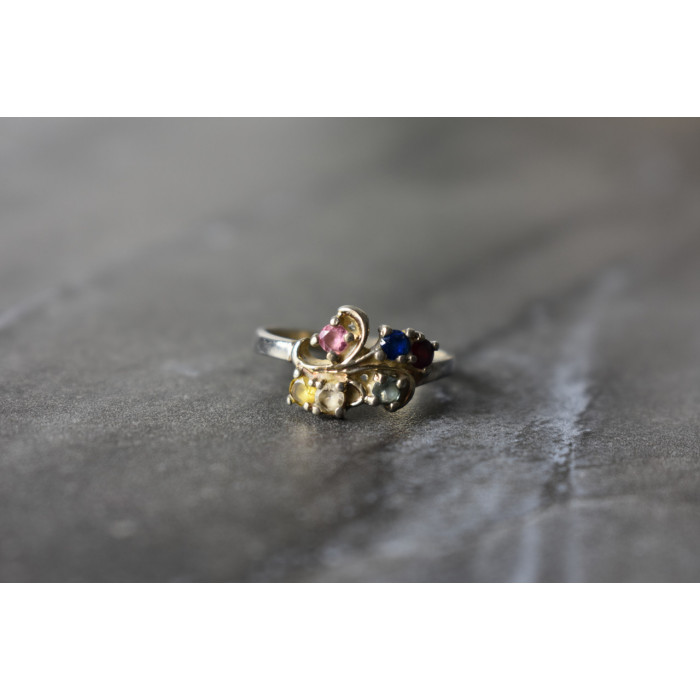 Sky Jewelry Серебряное кольцо с натуральными камнями