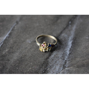 Sky Jewelry Серебряное кольцо с натуральными камнями