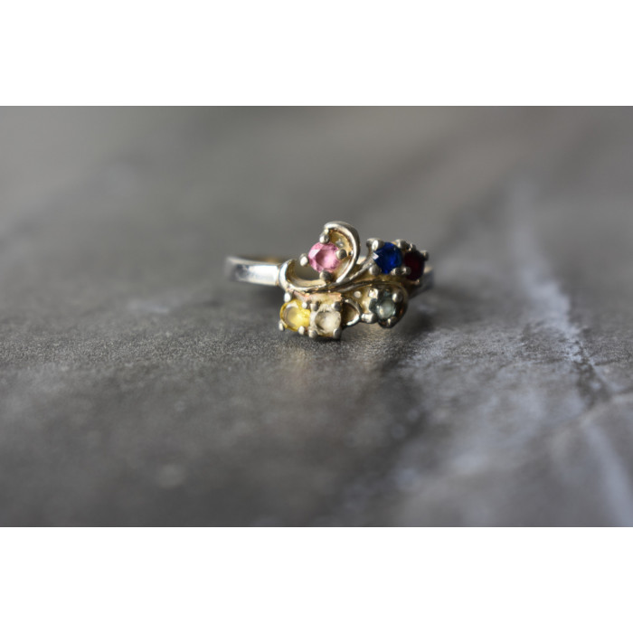 Sky Jewelry Серебряное кольцо с натуральными камнями