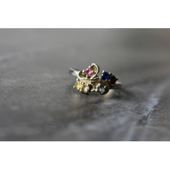 Sky Jewelry Серебряное кольцо с натуральными камнями