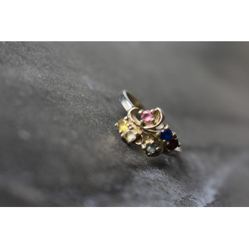 Sky Jewelry Серебряное кольцо с натуральными камнями