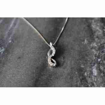 Sky Jewelry Серебряная цепочка с кулоном Фианиты