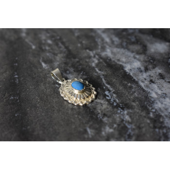 Sky Jewelry Серебряный кулон в винтажном стиле с бирюзой