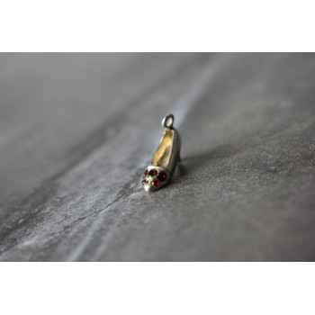 Sky Jewelry Серебряный кулон *Туфелька* с камнями Гранаты и Гелиодор