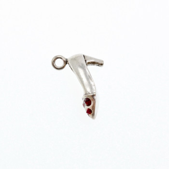 Sky Jewelry Серебряный кулон *Туфелька* с камнями Гранаты и Гелиодор