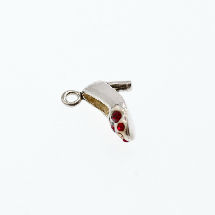 Sky Jewelry Серебряный кулон *Туфелька* с камнями Гранаты и Гелиодор