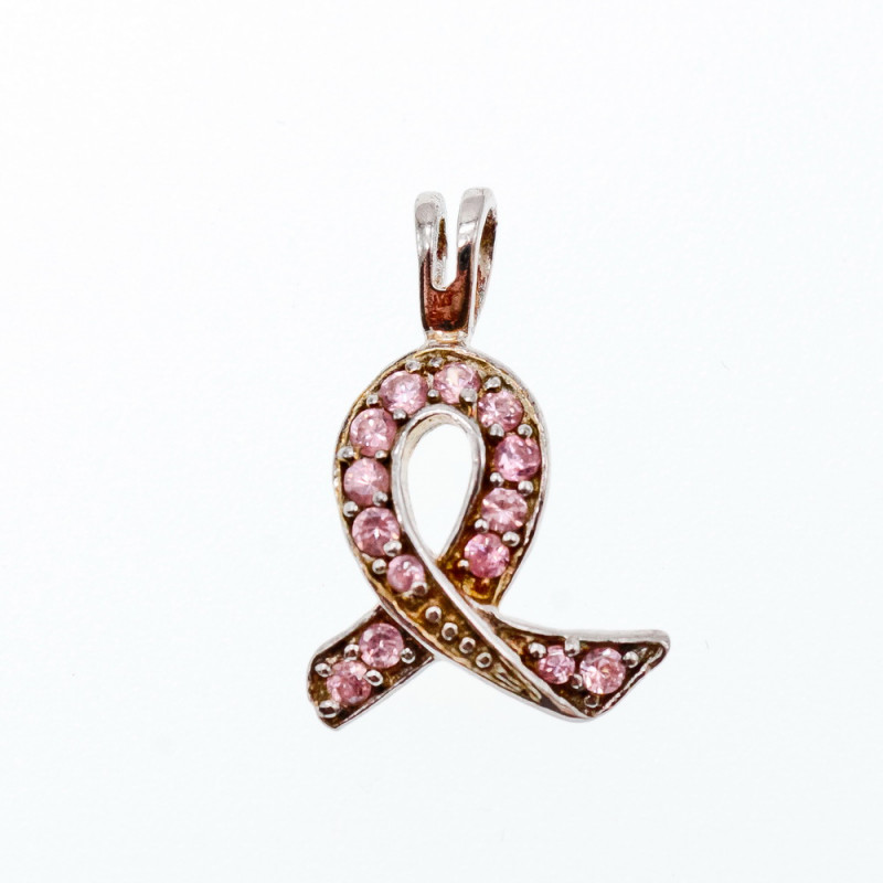 Sky Jewelry Серебряный кулон 925 пробы с Розовыми Фианитами