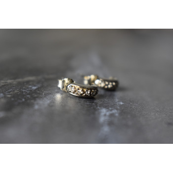 Sky Jewelry Серебряные серьги-гвоздики с фианитами