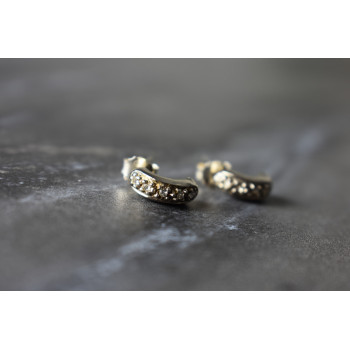 Sky Jewelry Серебряные серьги-гвоздики с фианитами