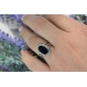 Sky Jewelry Серебряное кольцо 925 пробы с черным Нефритом