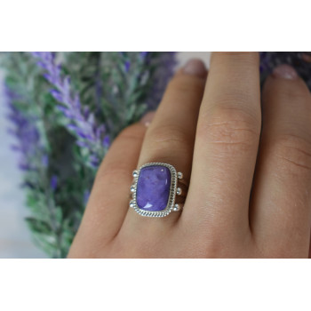 Sky Jewelry Серебряное кольцо с камнем Чароит