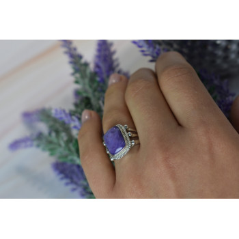 Sky Jewelry Серебряное кольцо с камнем Чароит