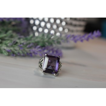 Sky Jewelry Серебряное кольцо с камнем Александрит