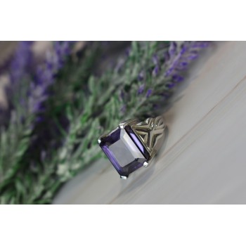 Sky Jewelry Серебряное кольцо с камнем Александрит