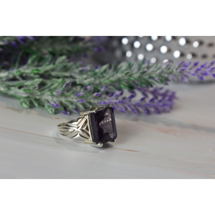 Sky Jewelry Серебряное кольцо с камнем Александрит