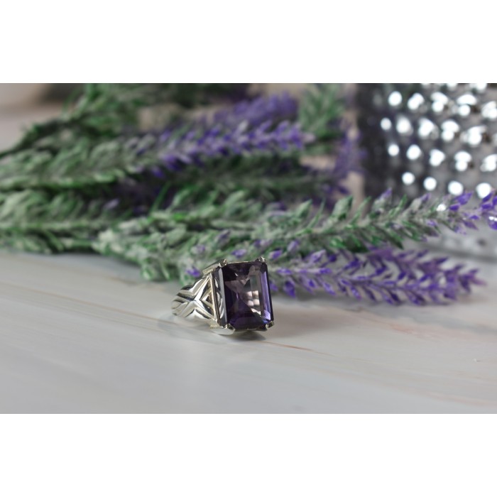 Sky Jewelry Серебряное кольцо с камнем Александрит