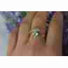 Sky Jewelry Серебряное кольцо в позолоте с камнями Гошенит (берилл)