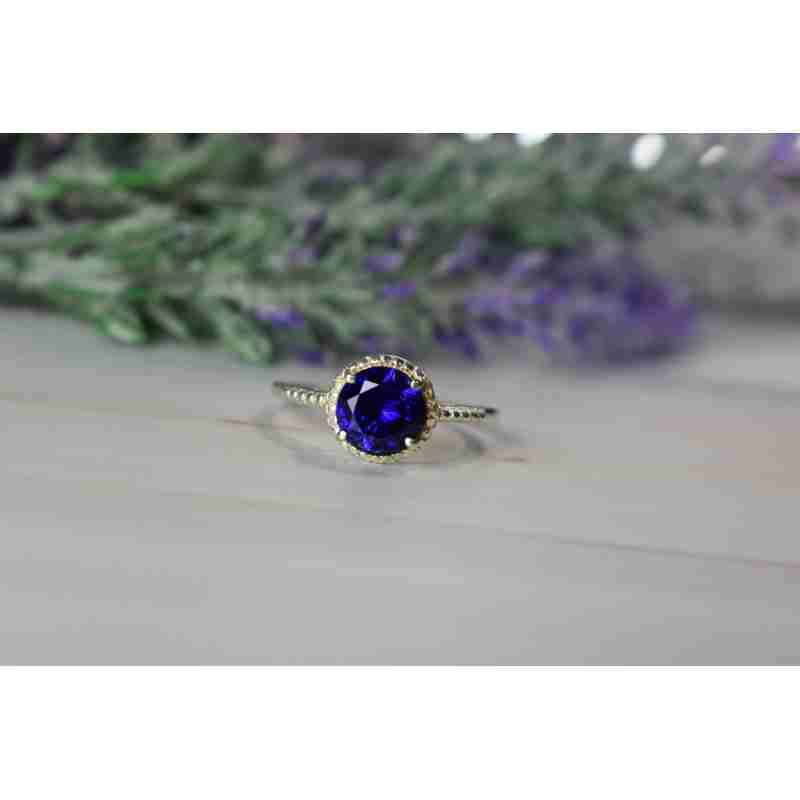 Sky Jewelry Серебряное кольцо 925 пробы с Сапфиром