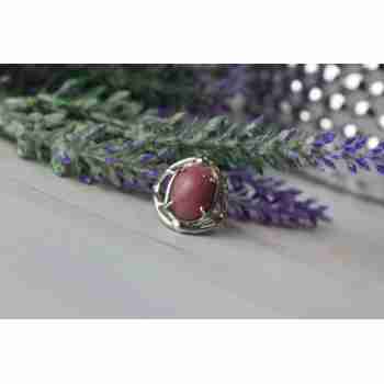 Sky Jewelry Винтажное серебряное кольцо с камнем Родохрозит