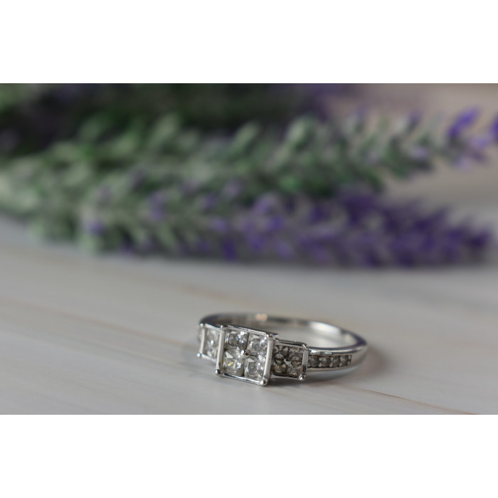 Sky Jewelry Серебряное кольцо 925 пробы с Гошенитом (берилл)