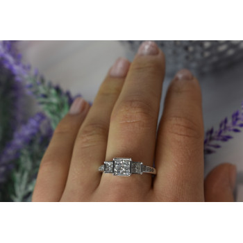 Sky Jewelry Серебряное кольцо 925 пробы с Гошенитом (берилл)