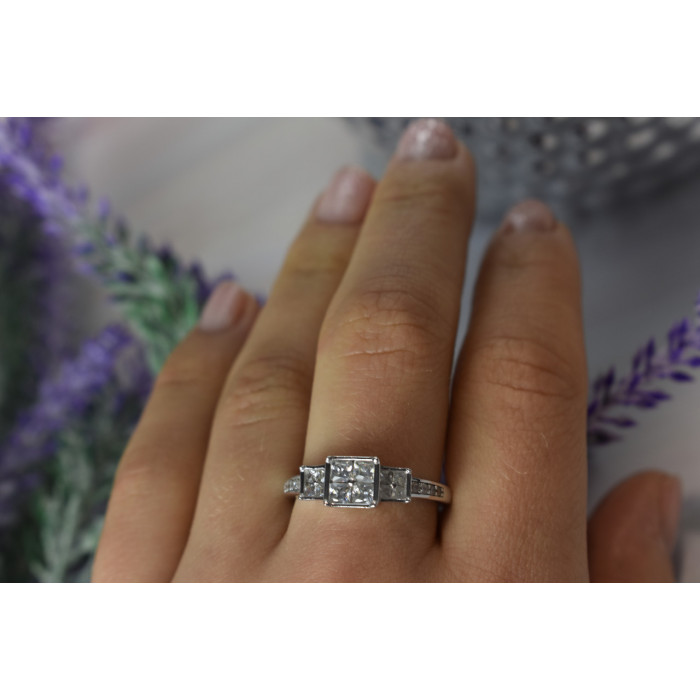 Sky Jewelry Серебряное кольцо 925 пробы с Гошенитом (берилл)