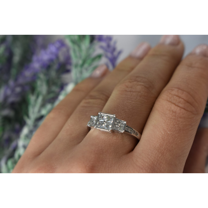 Sky Jewelry Серебряное кольцо 925 пробы с Гошенитом (берилл)