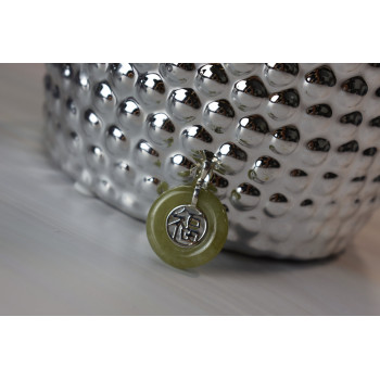 Sky Jewelry Серебряный кулон с камнем Жадеит