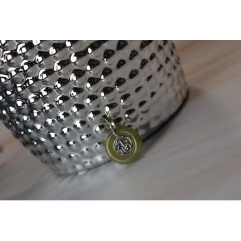 Sky Jewelry Серебряный кулон с камнем Жадеит