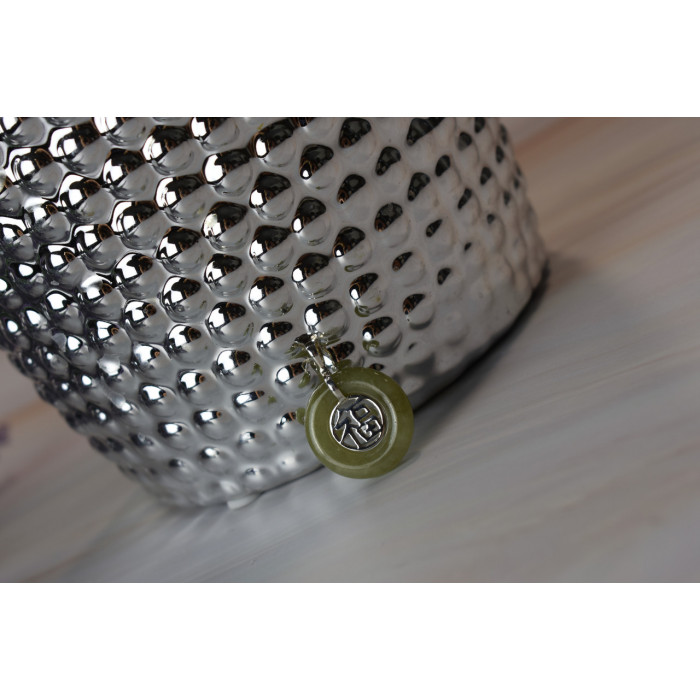 Sky Jewelry Серебряный кулон с камнем Жадеит