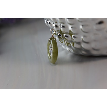 Sky Jewelry Серебряный кулон с камнем Жадеит