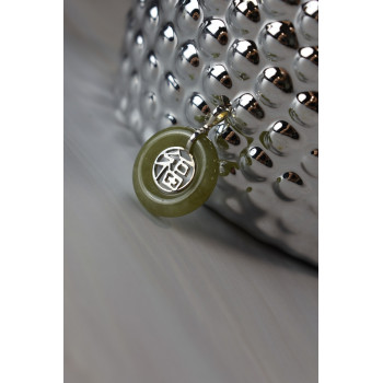 Sky Jewelry Серебряный кулон с камнем Жадеит