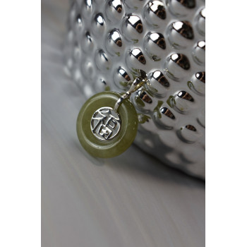 Sky Jewelry Серебряный кулон с камнем Жадеит