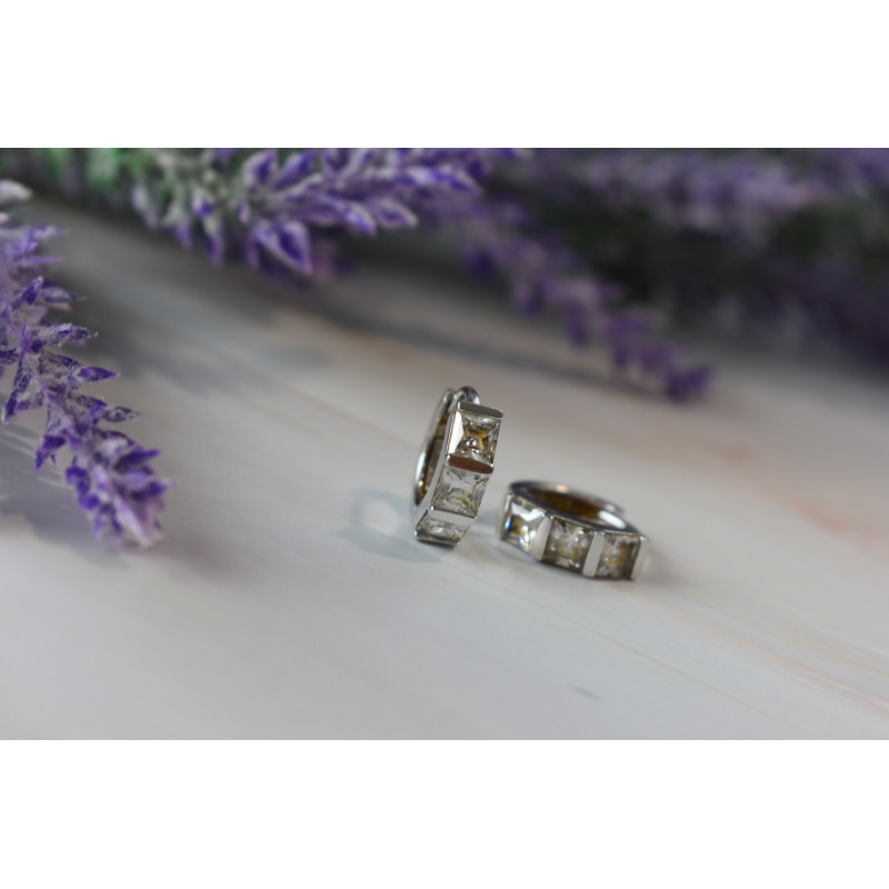 Sky Jewelry Серебряные серьги 925 пробы с камнями Гошенит (берилл)