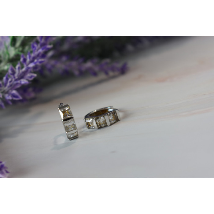 Sky Jewelry Серебряные серьги 925 пробы с камнями Гошенит (берилл)