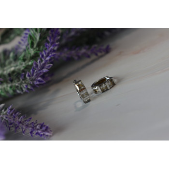 Sky Jewelry Серебряные серьги 925 пробы с камнями Гошенит (берилл)