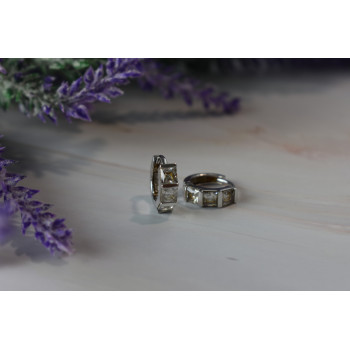 Sky Jewelry Серебряные серьги 925 пробы с камнями Гошенит (берилл)