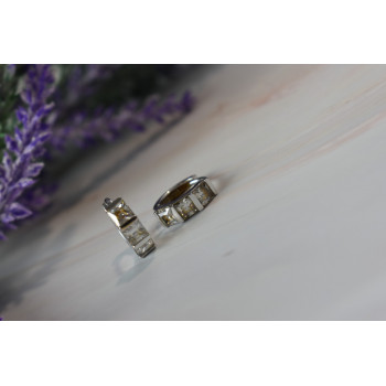 Sky Jewelry Серебряные серьги 925 пробы с камнями Гошенит (берилл)