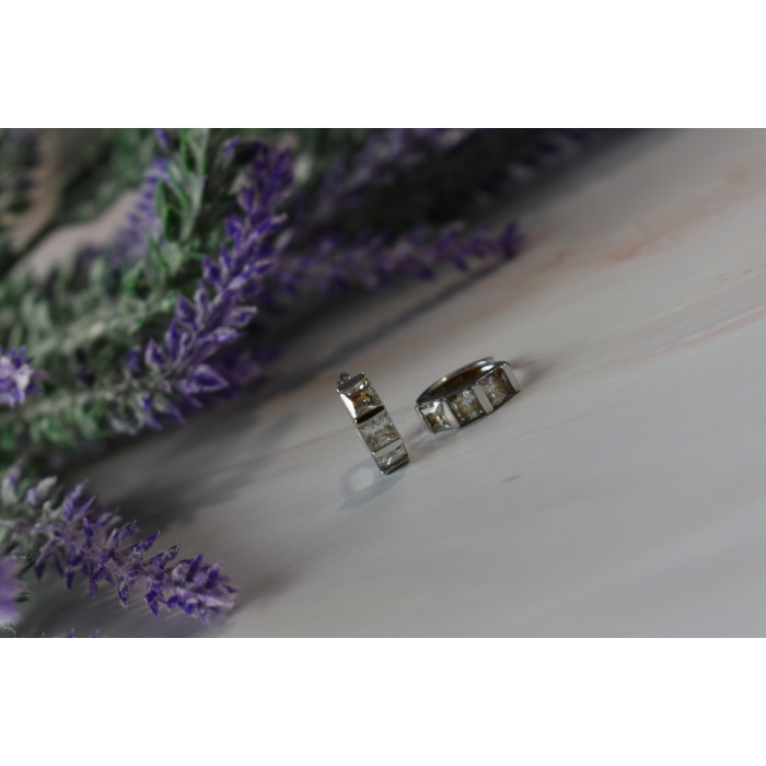 Sky Jewelry Серебряные серьги 925 пробы с камнями Гошенит (берилл)