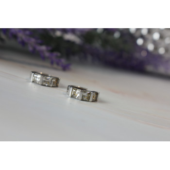 Sky Jewelry Серебряные серьги 925 пробы с камнями Гошенит (берилл)