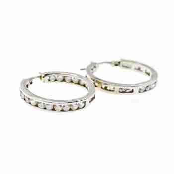 Sky Jewelry Серебряные серьги с фианитами