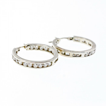 Sky Jewelry Серебряные серьги с фианитами