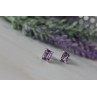 Sky Jewelry Серебряные серьги-гвоздики с Аметистом