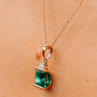 Sky Jewelry Золотая цепочка с кулоном *Изумруд и Бриллианты*